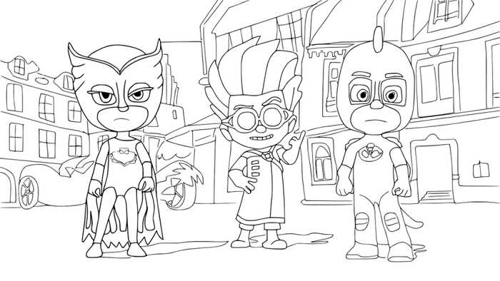 Printable Pj Masks Coloring Page