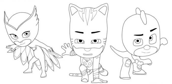 Printable Pj Masks Coloring Pages