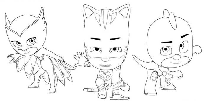 Printable Pj Masks Coloring Pages