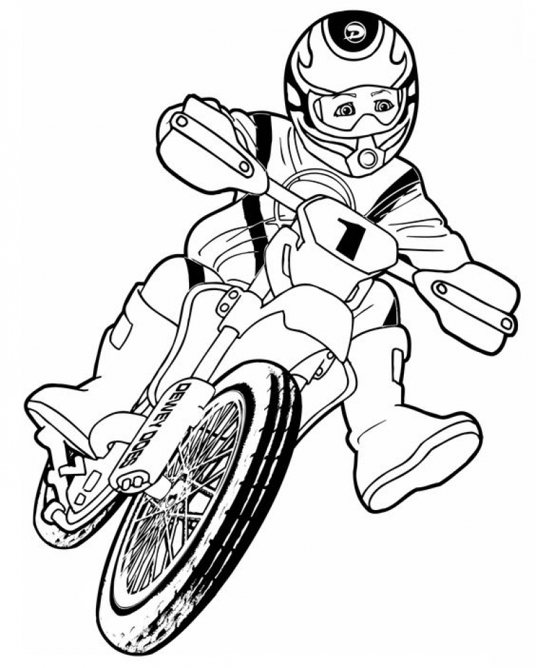 simple dirt bike coloring pages to print for preschoolers cdsxi