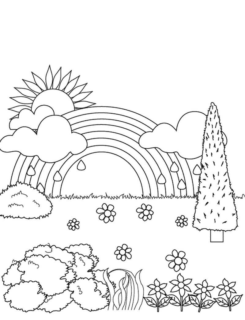 Rainbow Coloring Pages For Kids Printable