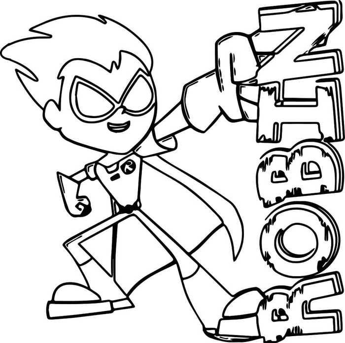 Robin From Teen Titans Coloring Pages