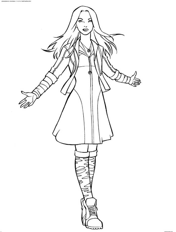 Scarlet Witch Avengers Coloring Pages