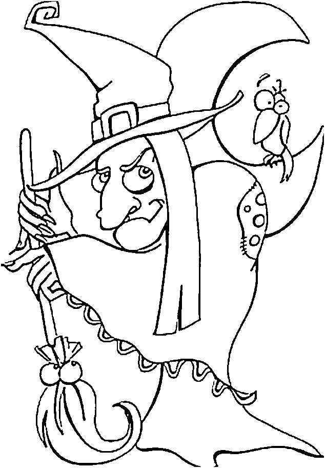 Scary Witch Coloring Pages