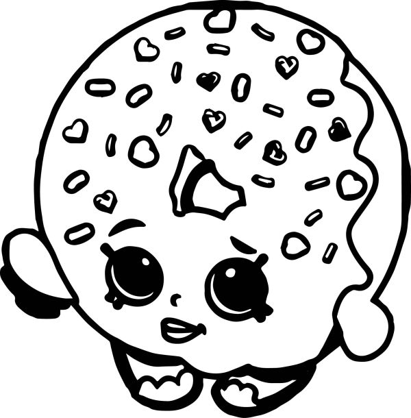 Shopkins Donut Coloring Pages