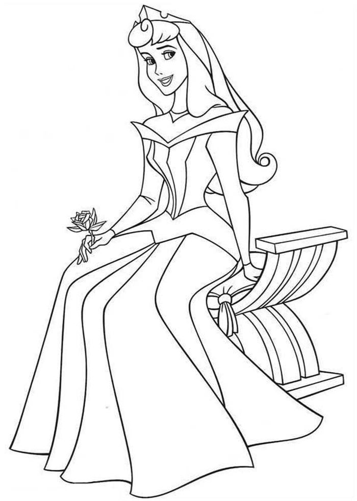 Sleeping Beauty Aurora Coloring Pages