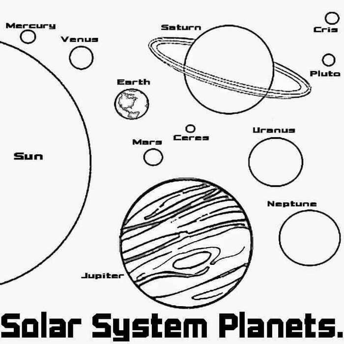 Solar System Coloring Page