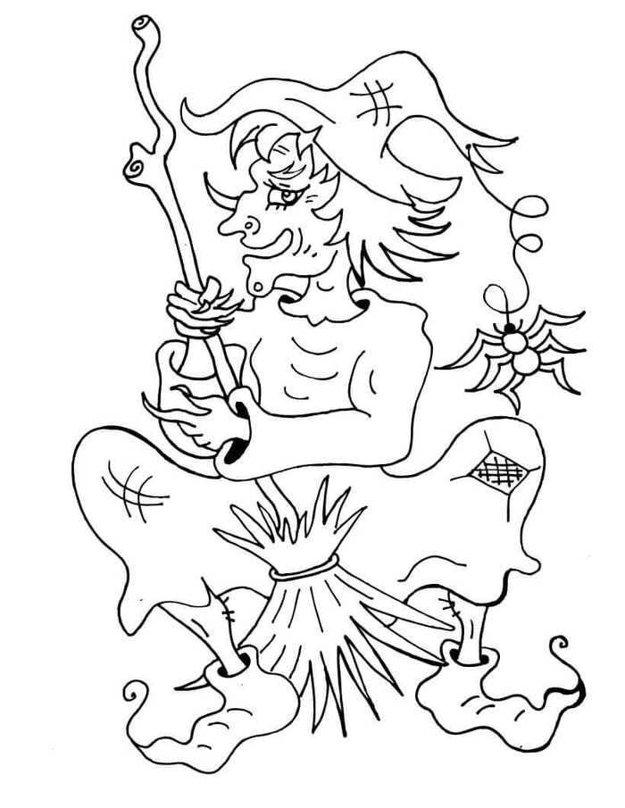 Witch Coloring Pages For Adults