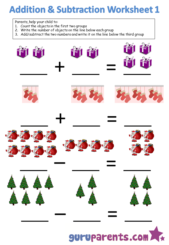 addition and subtraction for children