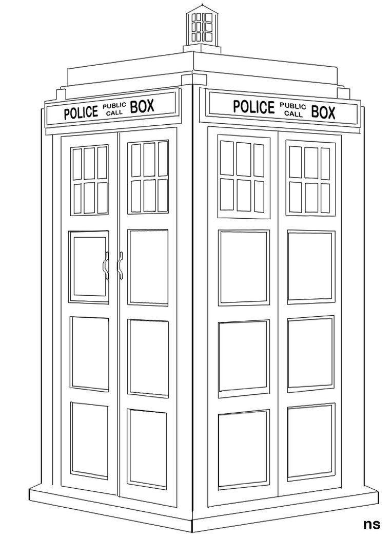 doctor who tardis coloring pages