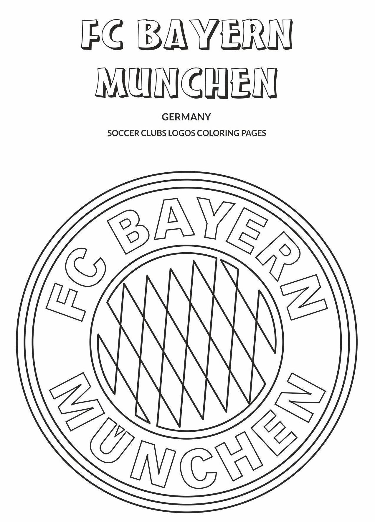 bayern munchen logo coloring pages