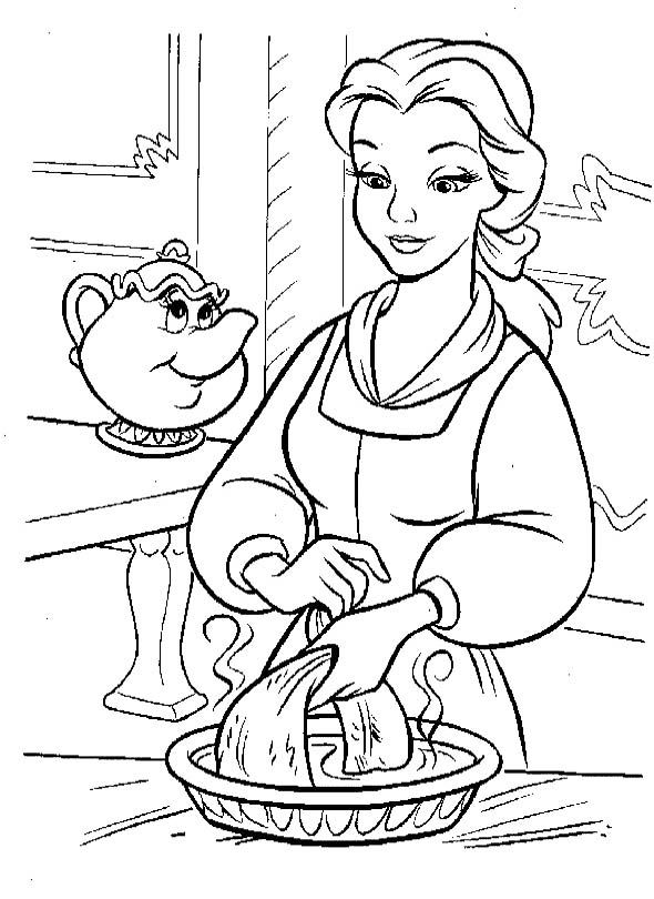 belle princess coloring pages