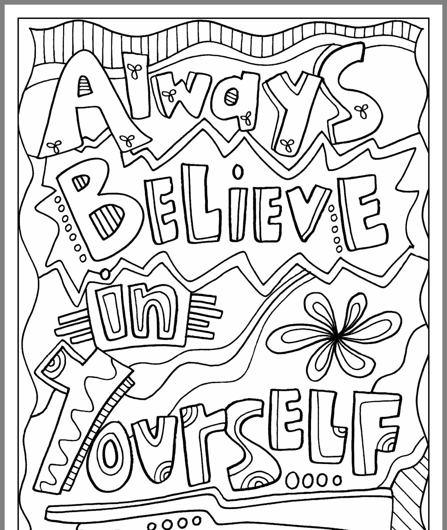 inspirational quotes coloring pages