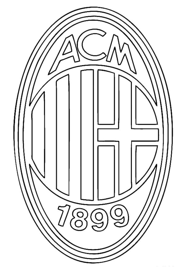 ac milan logo coloring pages