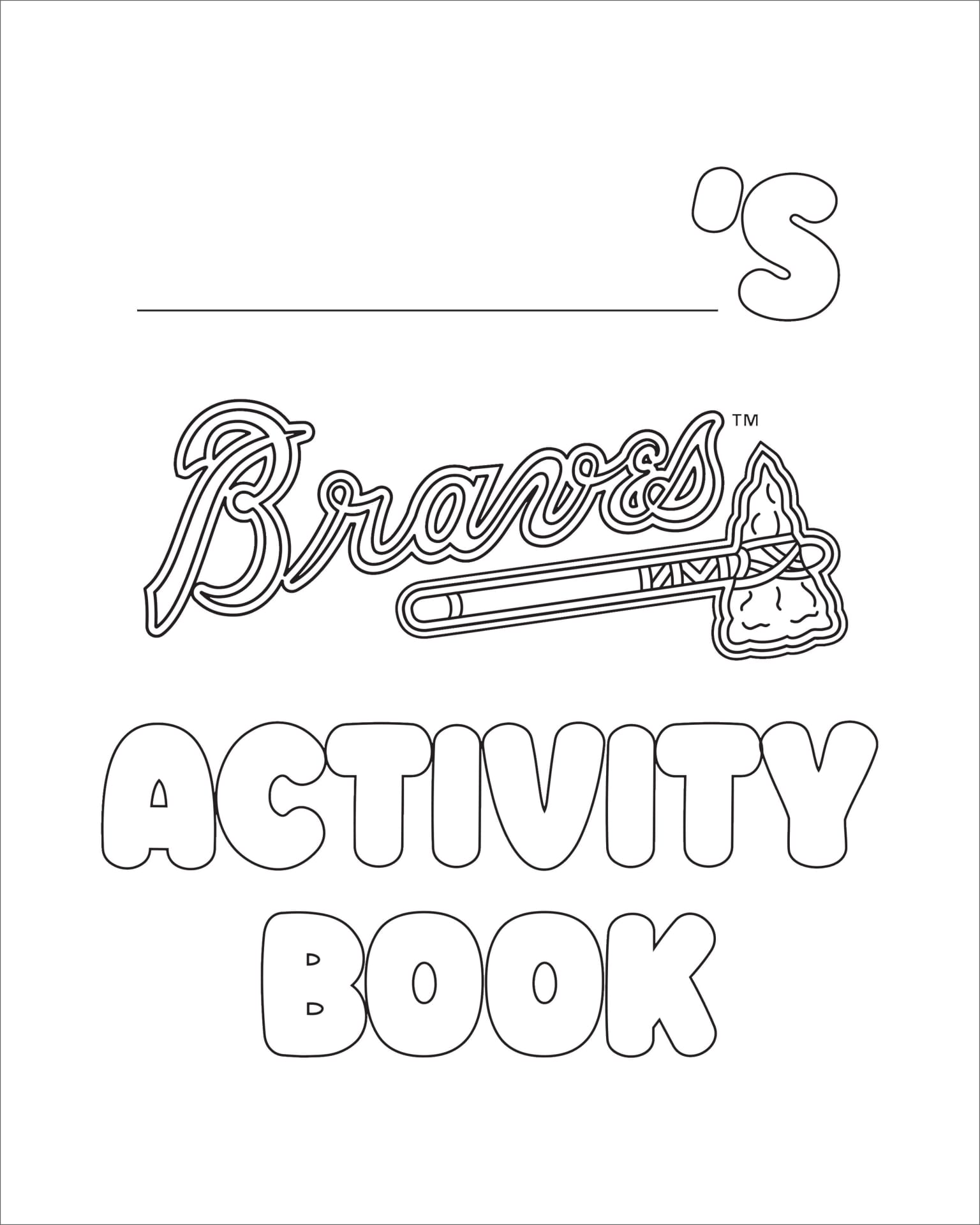 atlanta braves coloring book