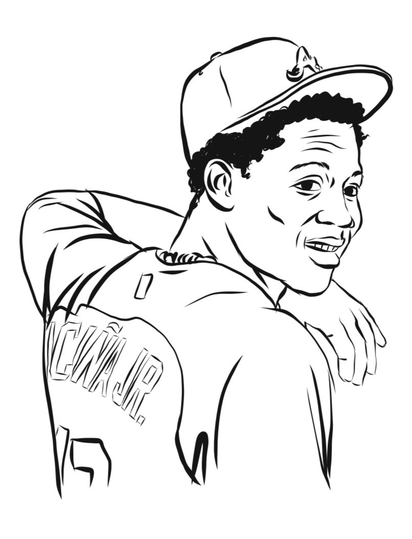 atlanta braves player coloring pages