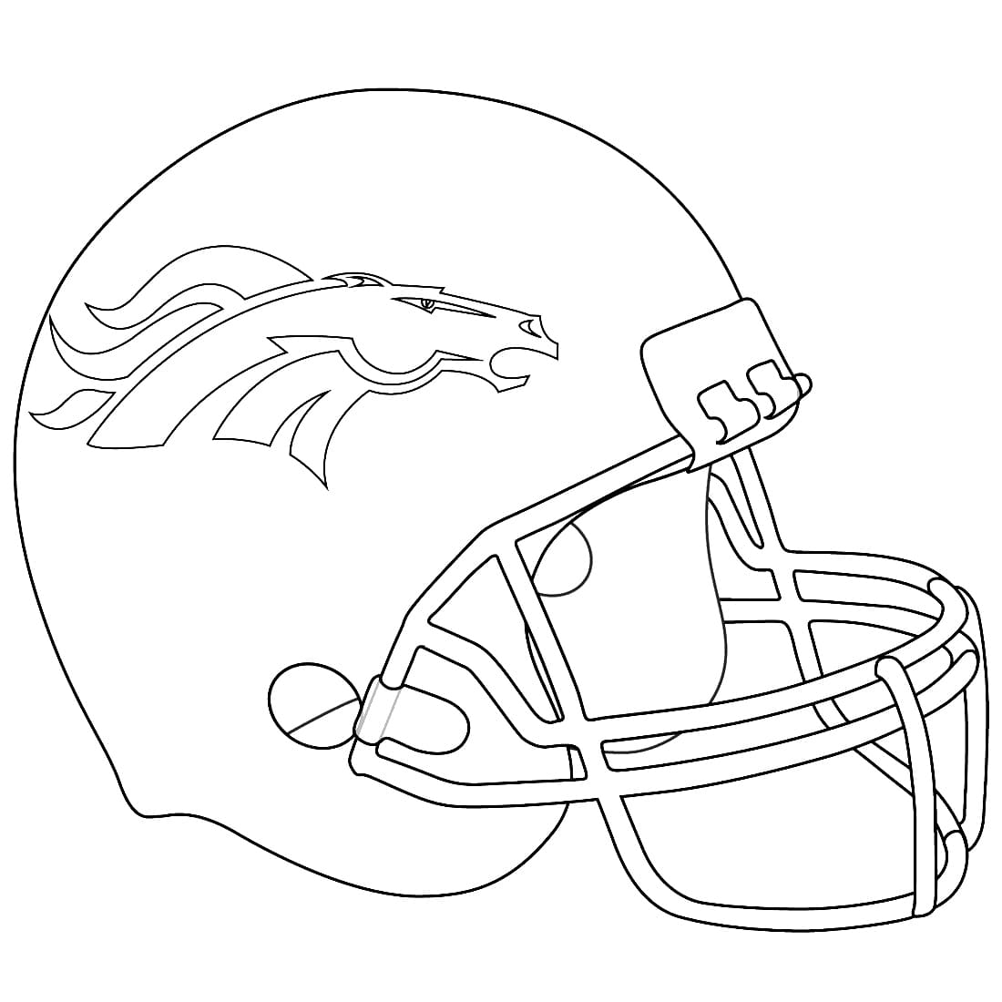 denver broncos helmet coloring pages