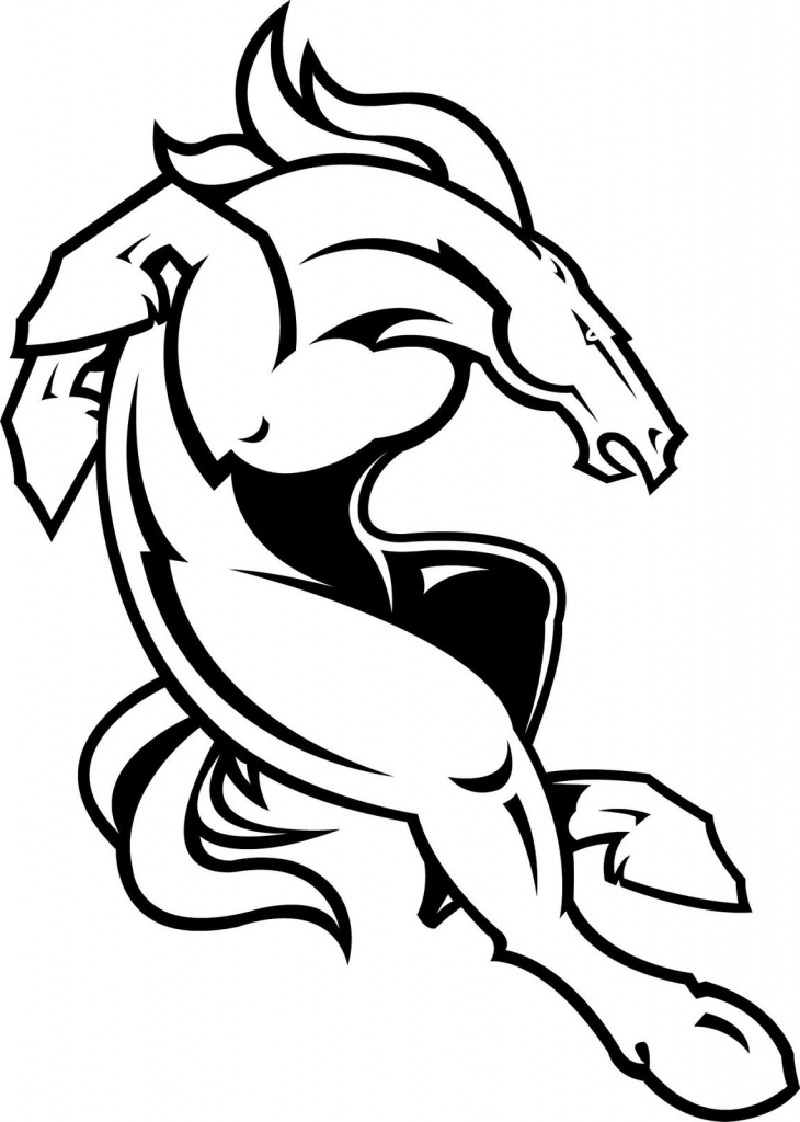 denver broncos horse coloring pages