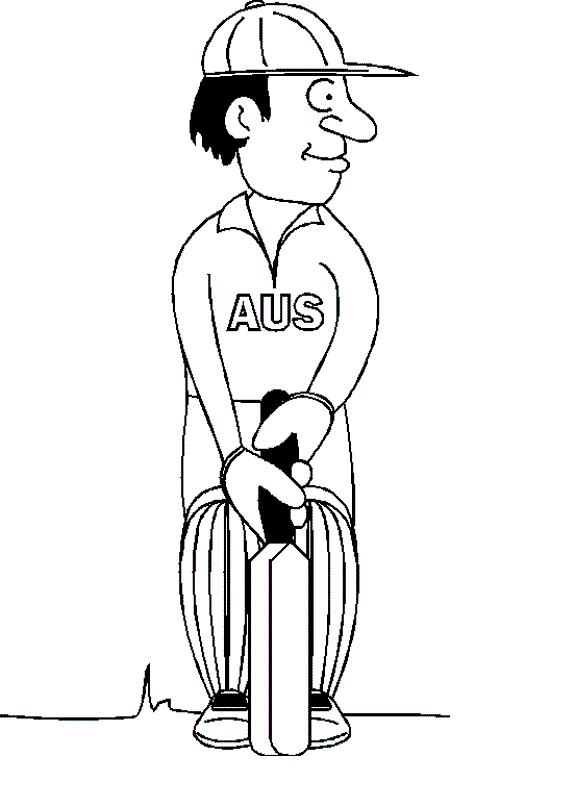 free cricket sport coloring pages