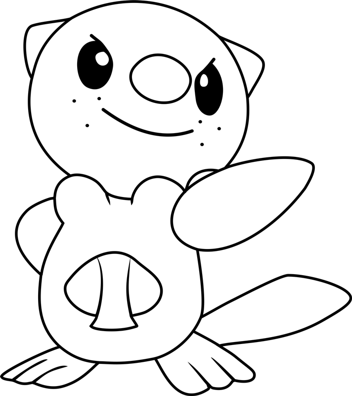 oshawott pokemon coloring pagea