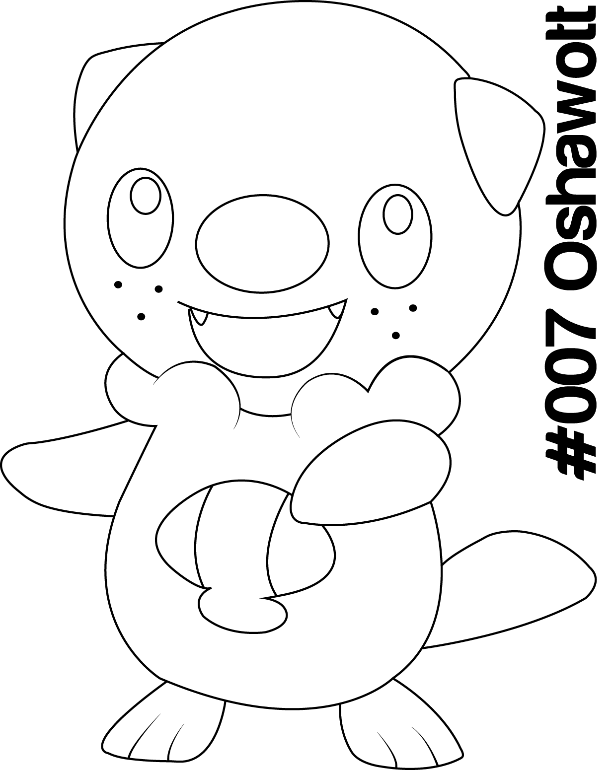 pokemon oshawott coloring pages