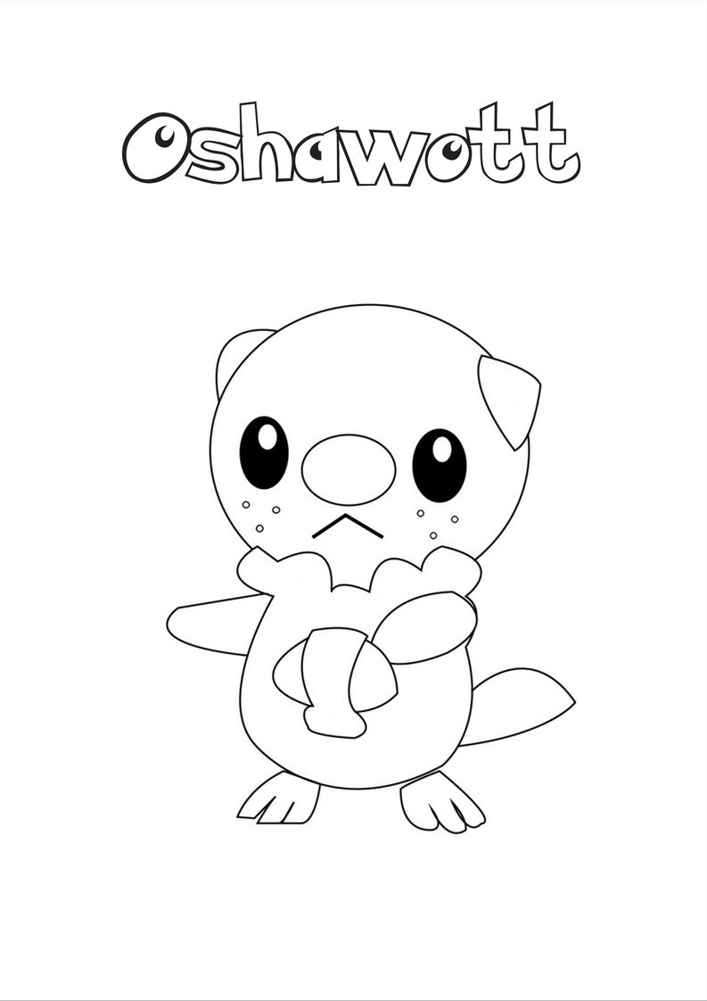 printable oshawott coloring pages