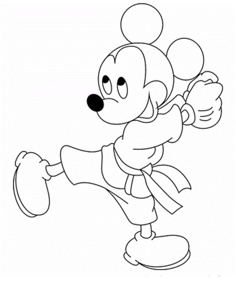 cartoon taekwondo coloring pages