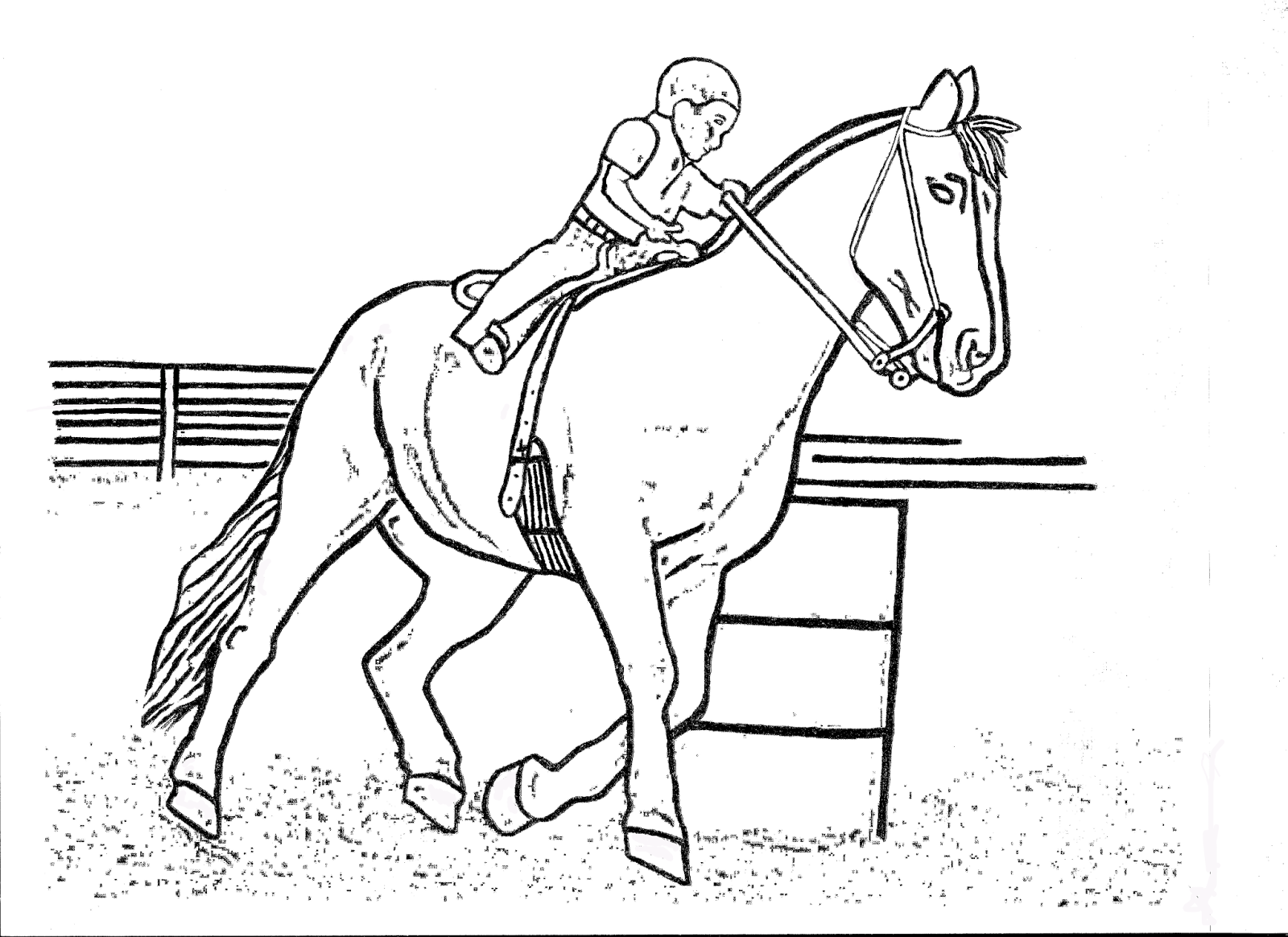 horse racing coloring pages