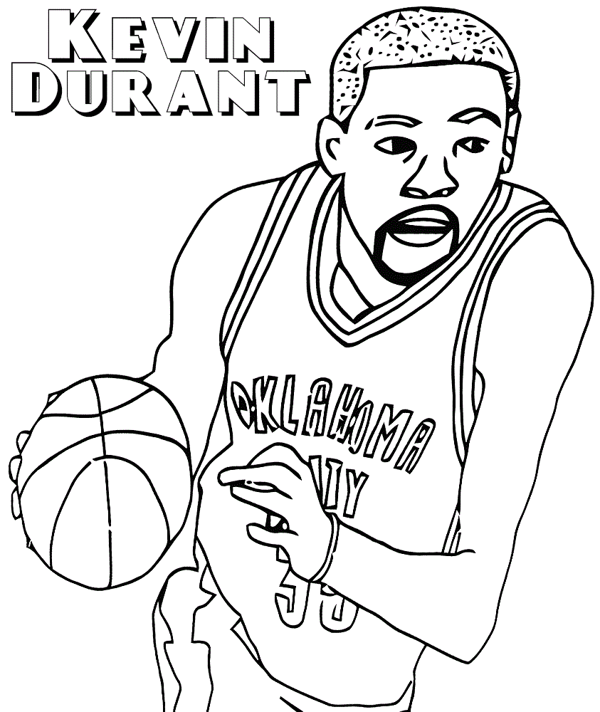 kevin durant coloring pages