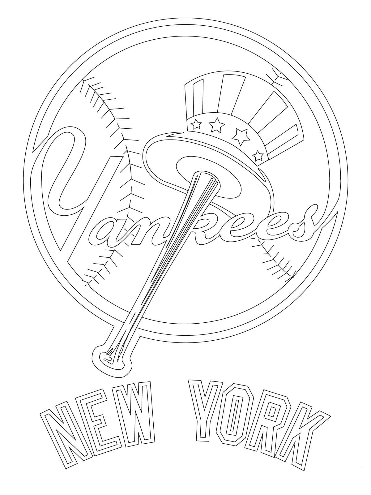 new york yankees coloring pages