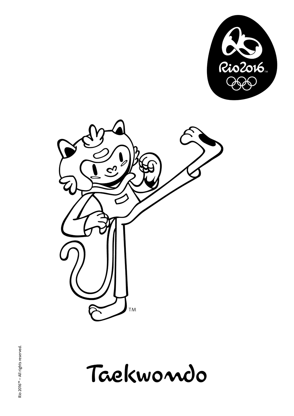 olimpyc taekwondo coloring pages