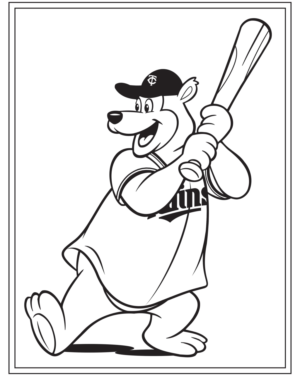 printable minnesota twins coloring pages