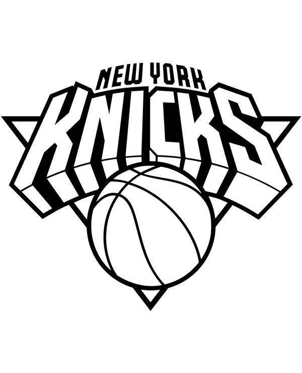 team new york knicks logo coloring page