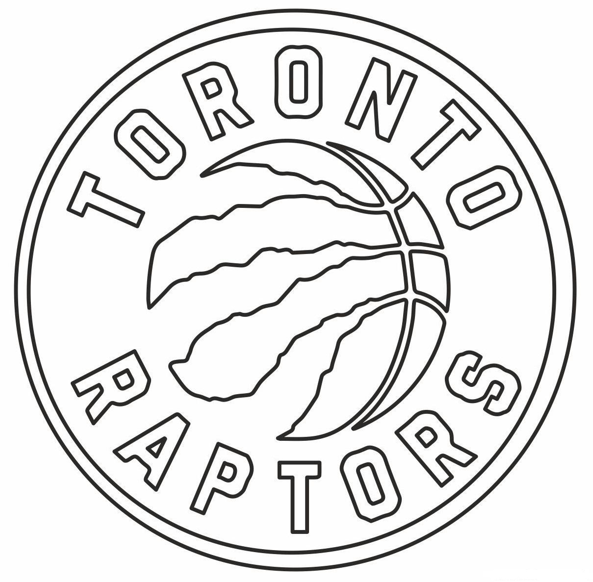 toronto raptors logo coloring pages