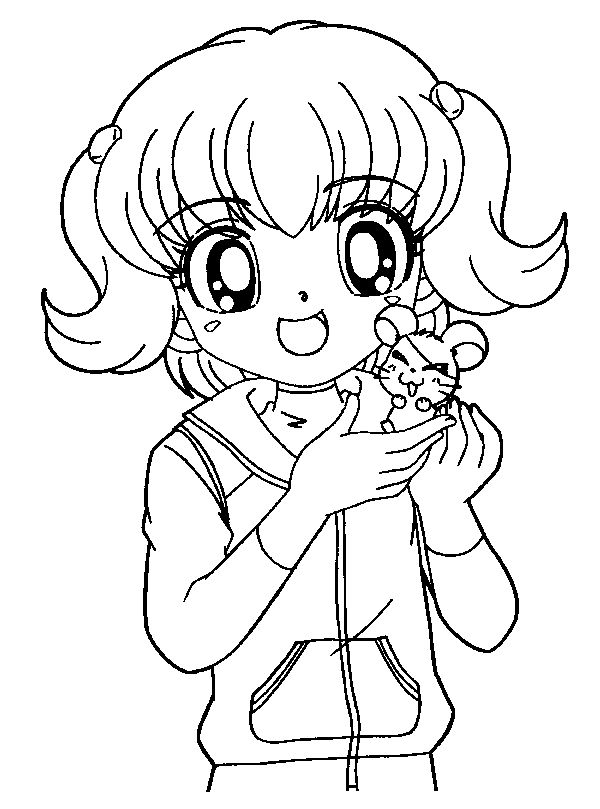 cute anime coloring pages