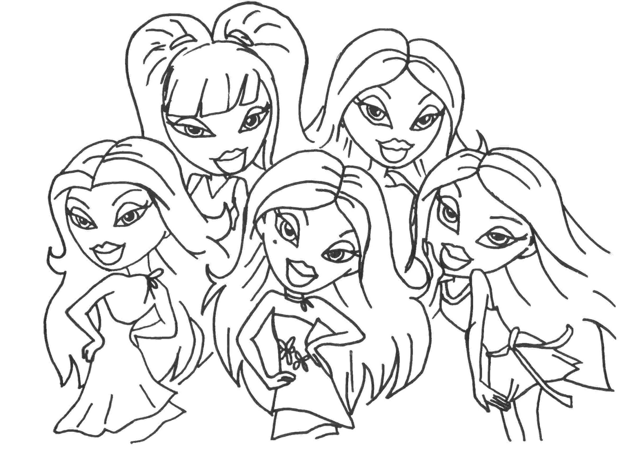 coloriage bratz a imprimer belle coloriage de bratz a imprimer