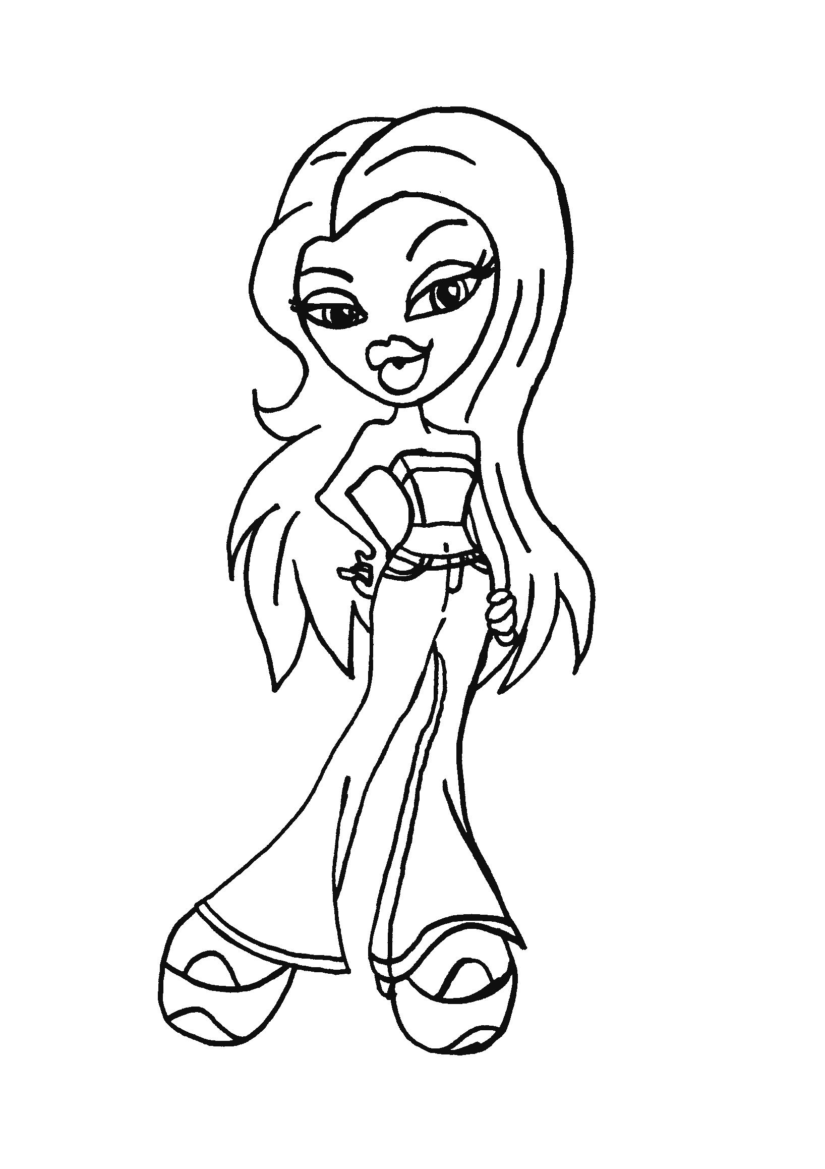 bratz coloring pages cloe