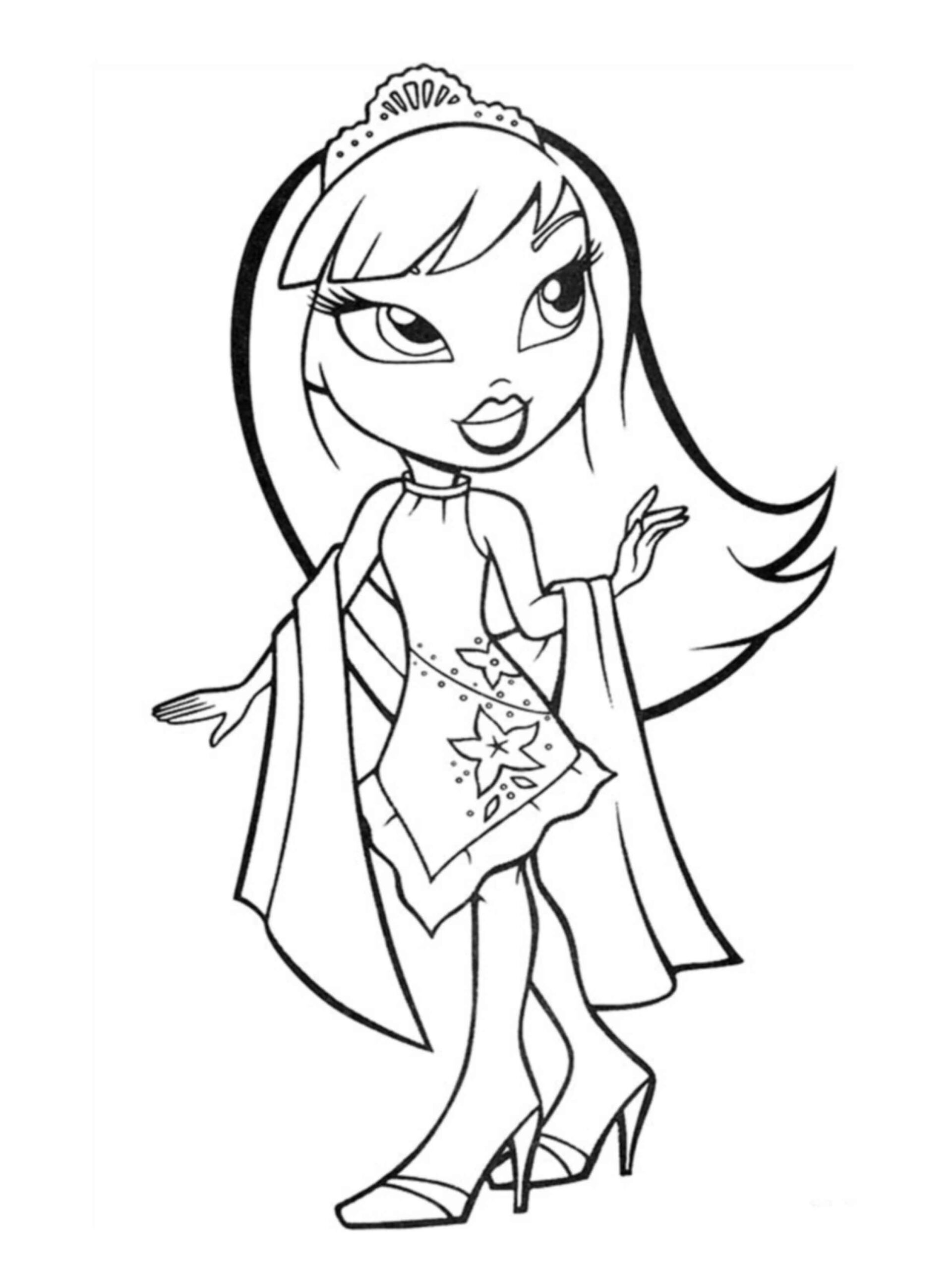 free coloring pages bratz dolls