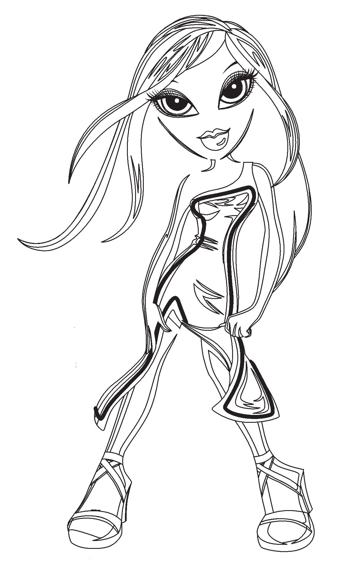 kids bratz coloring pages