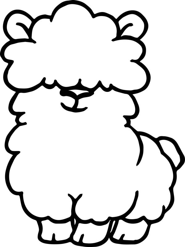 cute llama coloring pages