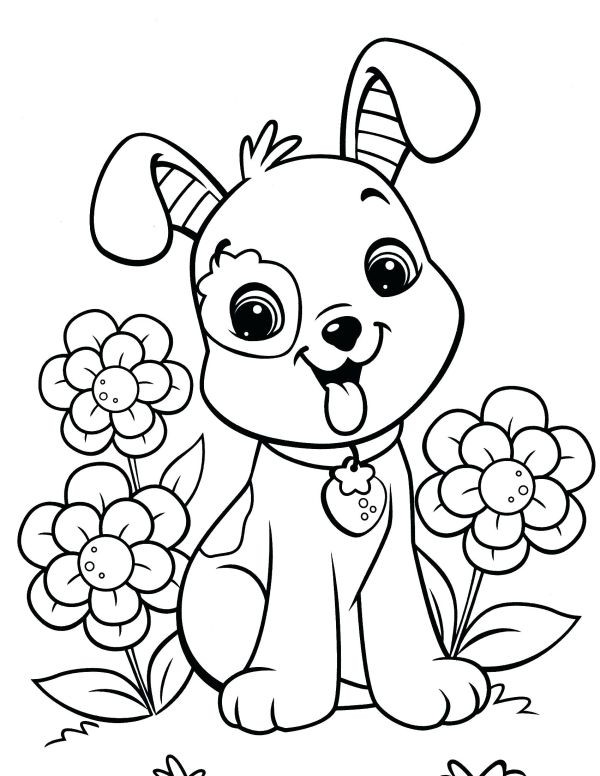 cute puppy coloring pages