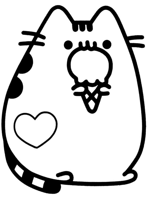 cute pusheen coloring pages