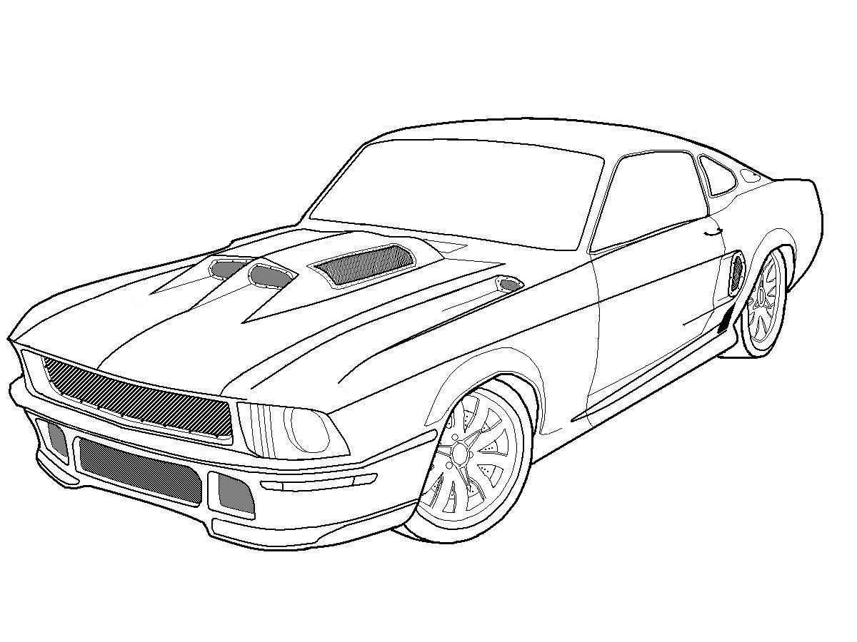 mustang car coloring pages