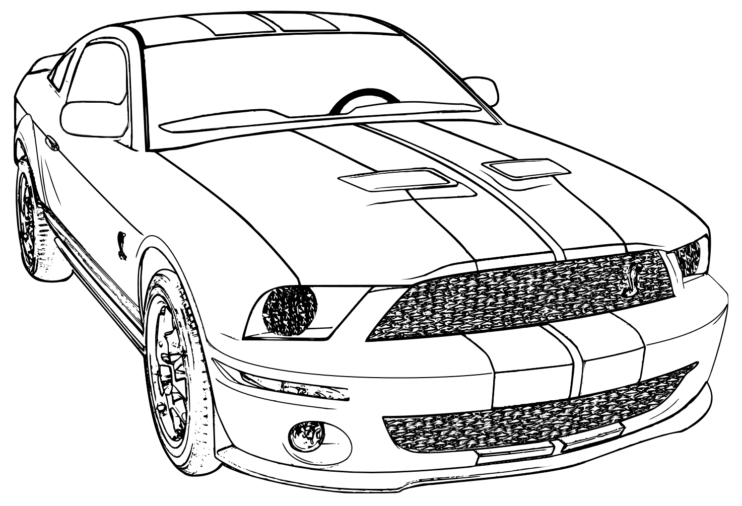 mustang coloring pages