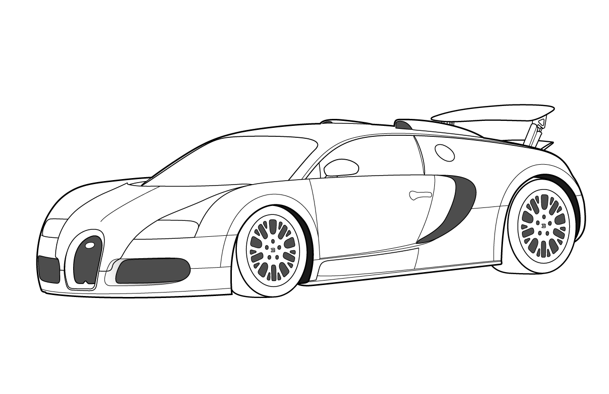 bugatti car coloring pages