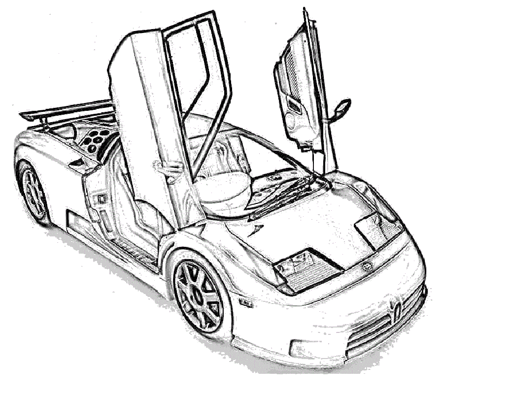 bugatti coloring pages 2017