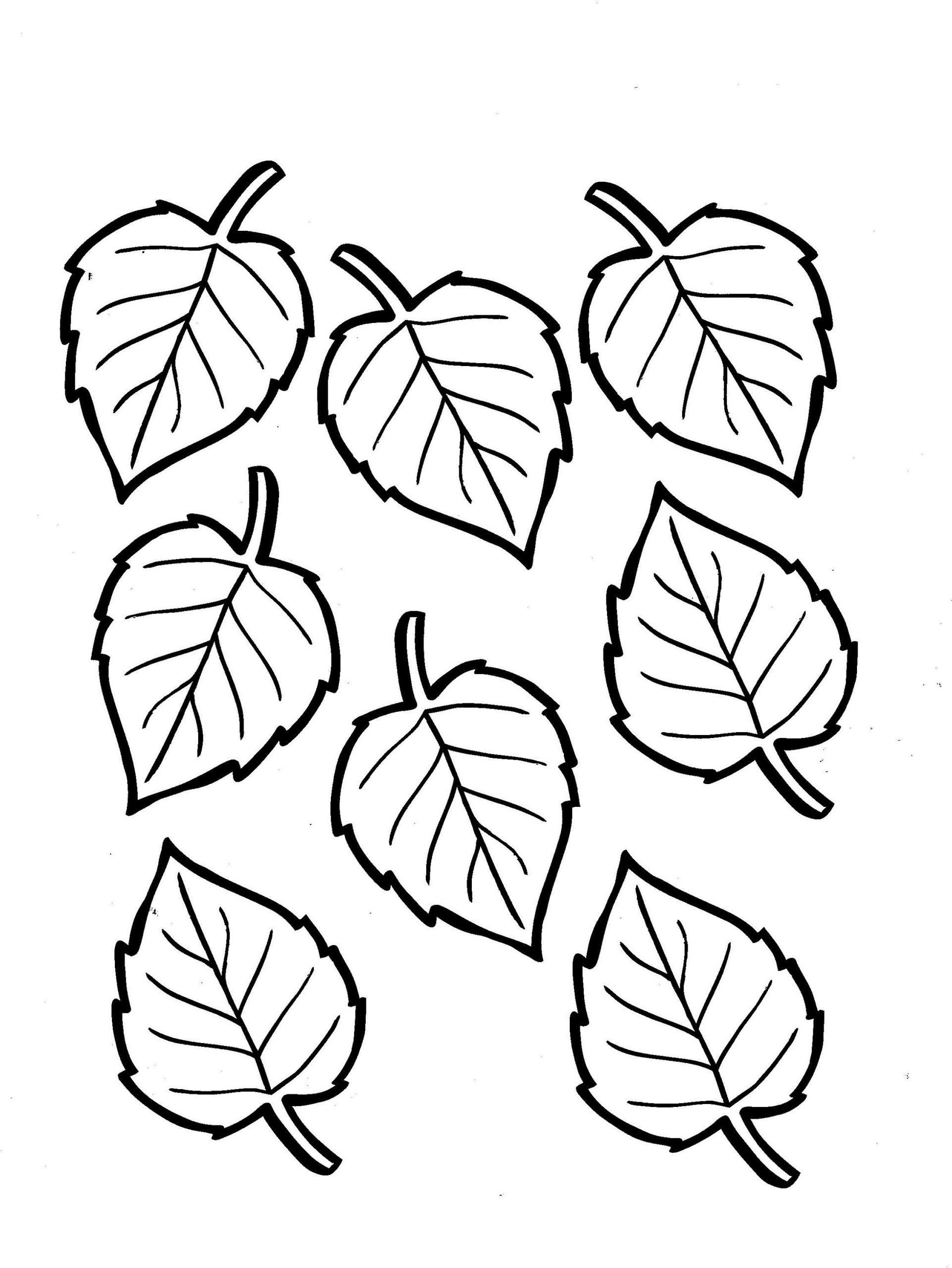 fall leaves coloring pages printable