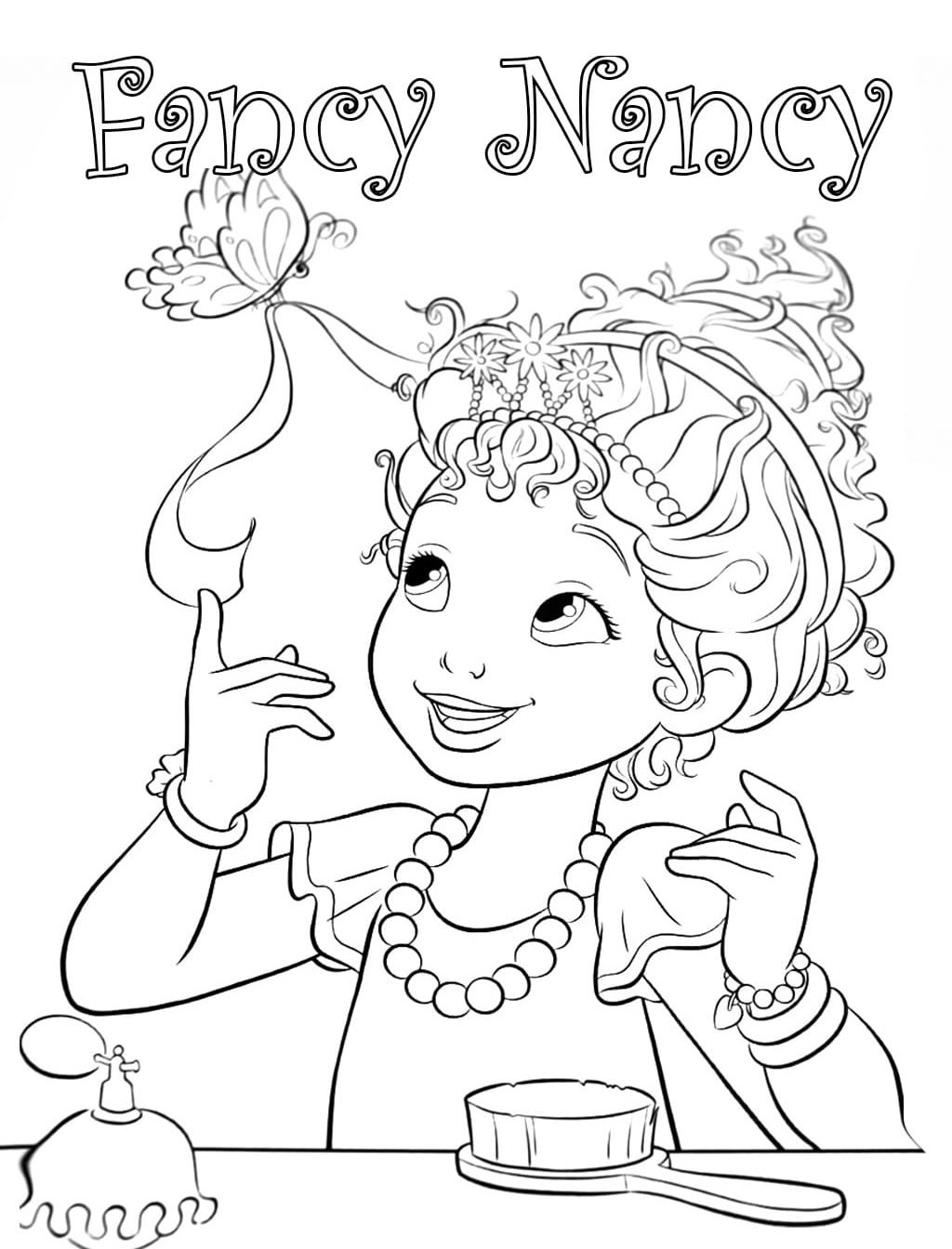 fancy nancy coloring pages