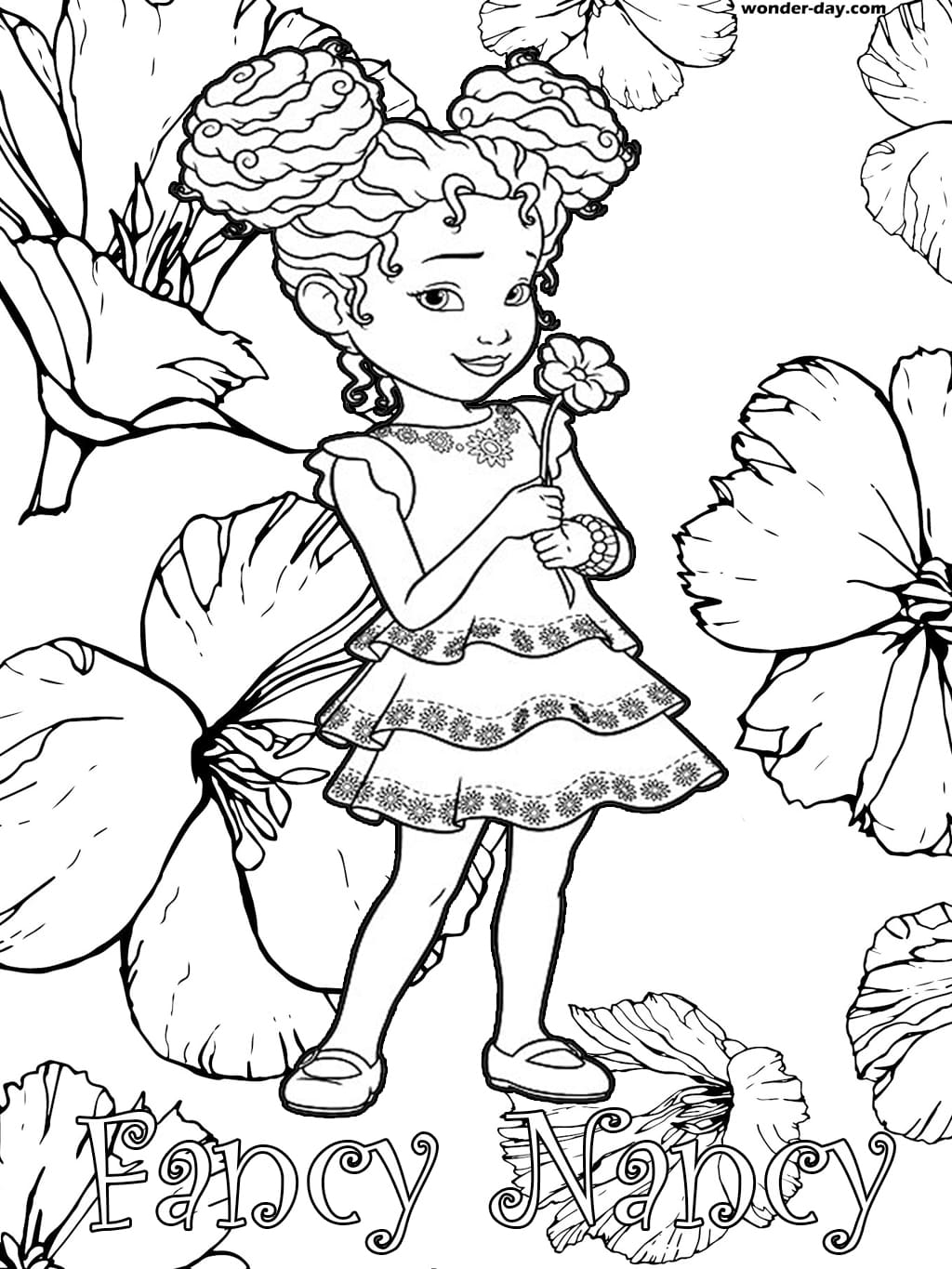 fancy nancy princess coloring pages