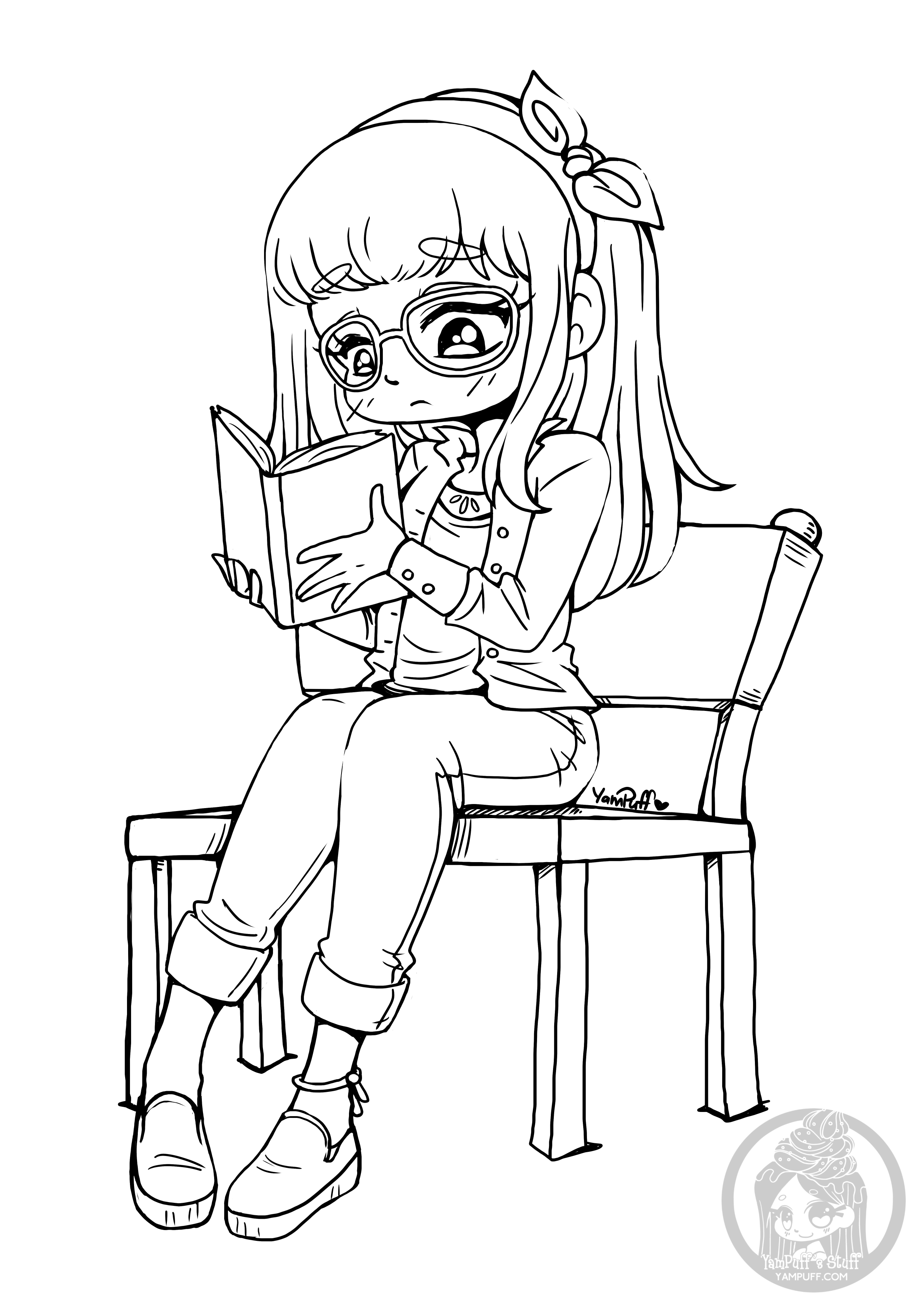 anime chibi girl coloring pages